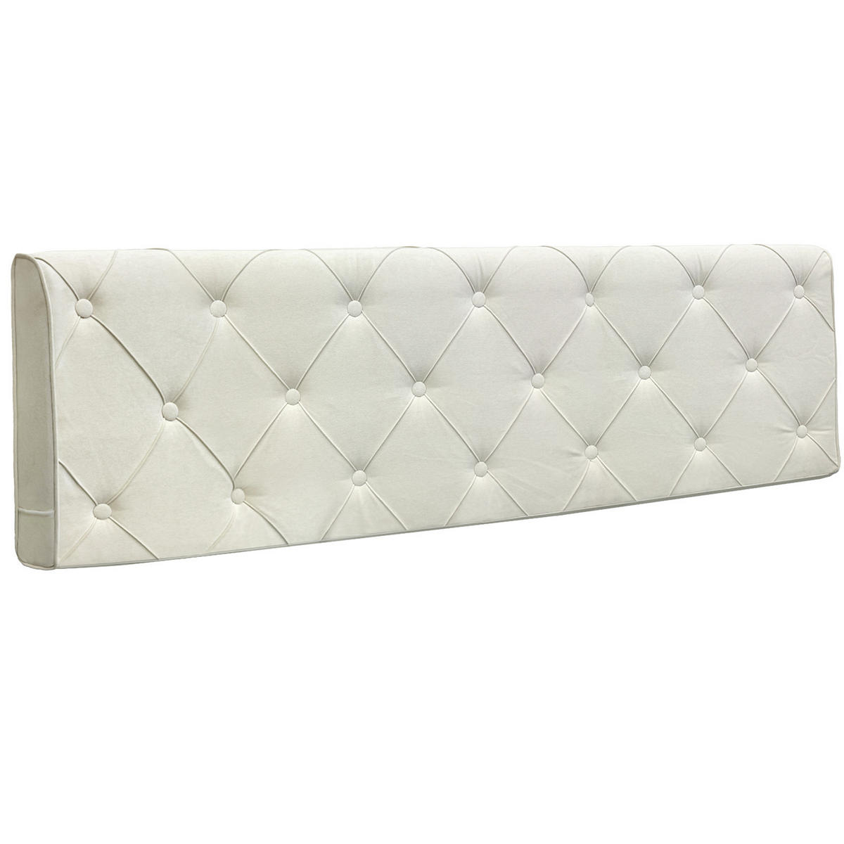 KOPFTEIL Quadratisches Raster Wildlederimitat 60*200cm - Beige/Grau, Textil (10/60/200cm) - Vercart