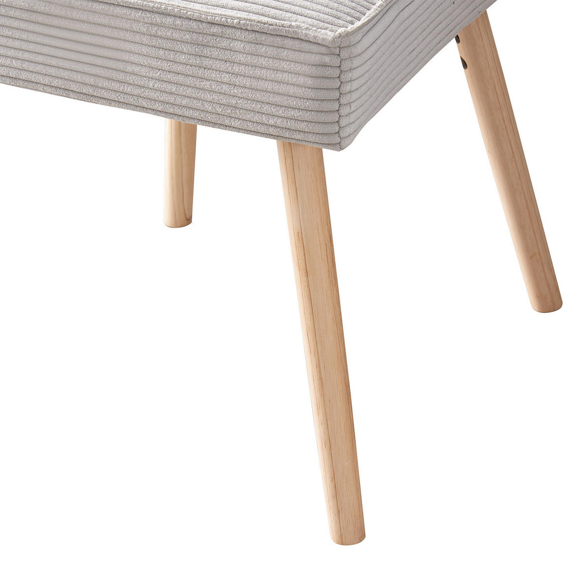 STUHL CEDRIC Grau 2 Stück - Grau, Eichenholz/Textil (49/91/61cm) - B&D Home