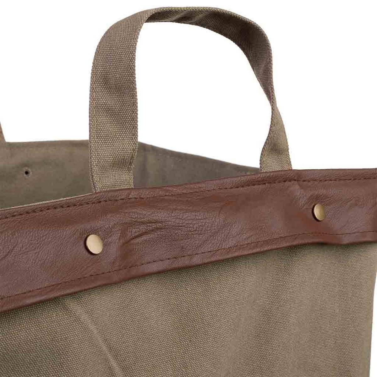 WÄSCHEKORB aus metall 41x32x58cm - Braun, Textil (43/60/34cm) - Wanderlust