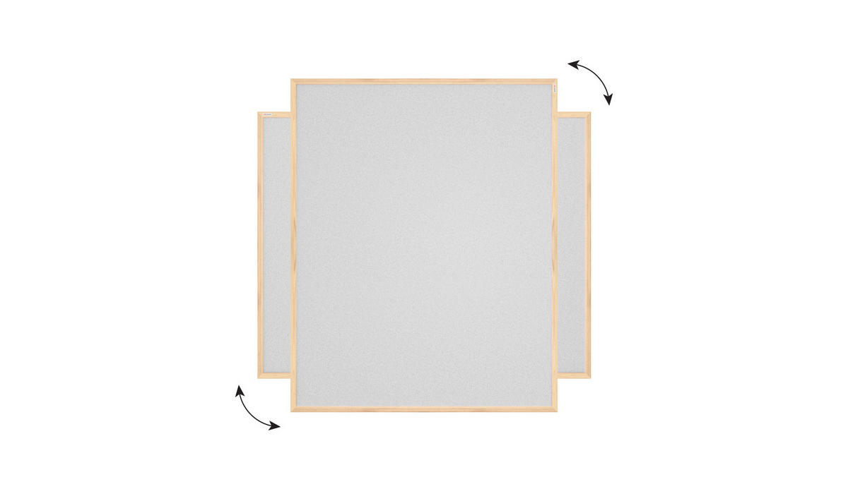 PINNWAND mit Holz Rahmen 100x80cm Hellgrau - Grau, Holz (100/80/1.6cm) - ALLboards