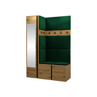 GARDEROBEN-SET Orion X - Eiche Artisan/Grün, Holzwerkstoff/Kunststoff (124/186/46cm) - MIRJAN24