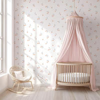 VLIESTAPETE Cherry, Kirschen 50 cm x 10 m, mehrfarbig - Blau/Pink, Papier (1000/50cm) - Lilipinso