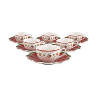 KAFFEETASSEN MIT UNTERTASSEN Toy's Delight bunt 170 ml 6er Set - Multicolor, Keramik (16.5/9.1/16.5cm) - Villeroy & Boch