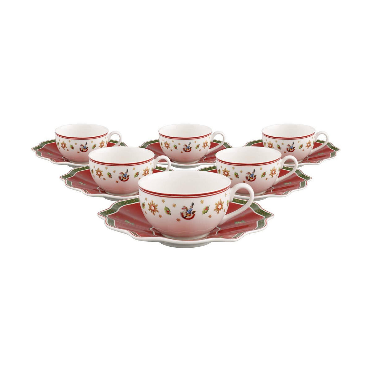 KAFFEETASSEN MIT UNTERTASSEN Toy's Delight bunt 170 ml 6er Set - Multicolor, Keramik (16.5/9.1/16.5cm) - Villeroy & Boch