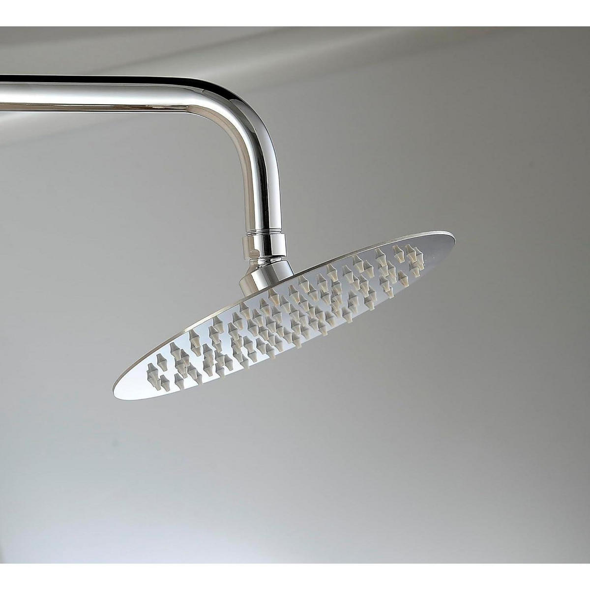 REGENDUSCHE 20 cm Edelstahl Chrom mit Anti-Kalk-Düsen - Silberfarben, Metall (20/12.7/20cm)