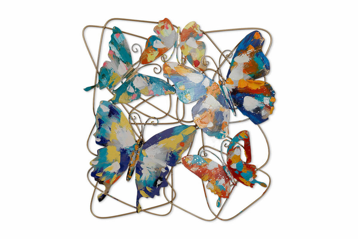 WANDDEKO Bunt 60/60 cm - Multicolor, Metall (2.3/60/4cm) - KUNSTLOFT