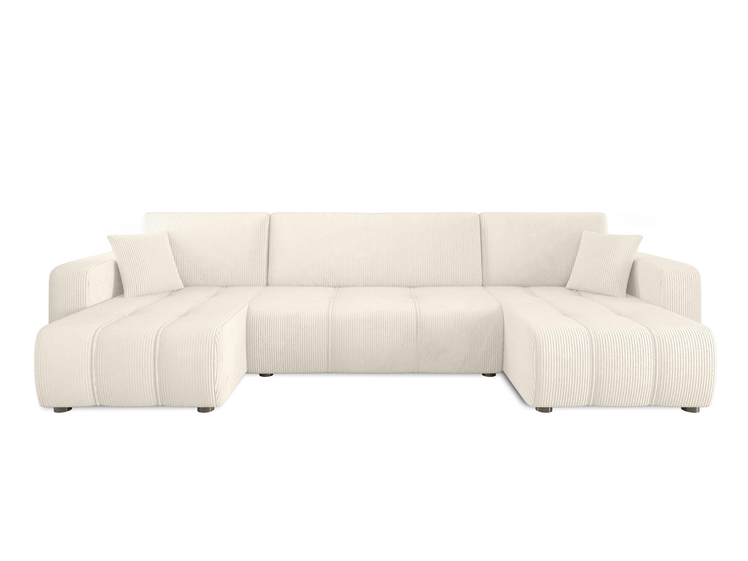 WOHNLANDSCHAFT Aice U-Form 317 cm – mit Schlaffunktion, Bettkasten, Kissen & bequemer Wellenfederung - Beige, Kunststoff (317/85/146cm) - Wohnideebilder