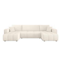WOHNLANDSCHAFT Aice U-Form 317 cm – mit Schlaffunktion, Bettkasten, Kissen & bequemer Wellenfederung - Beige, Kunststoff (317/85/146cm) - Wohnideebilder