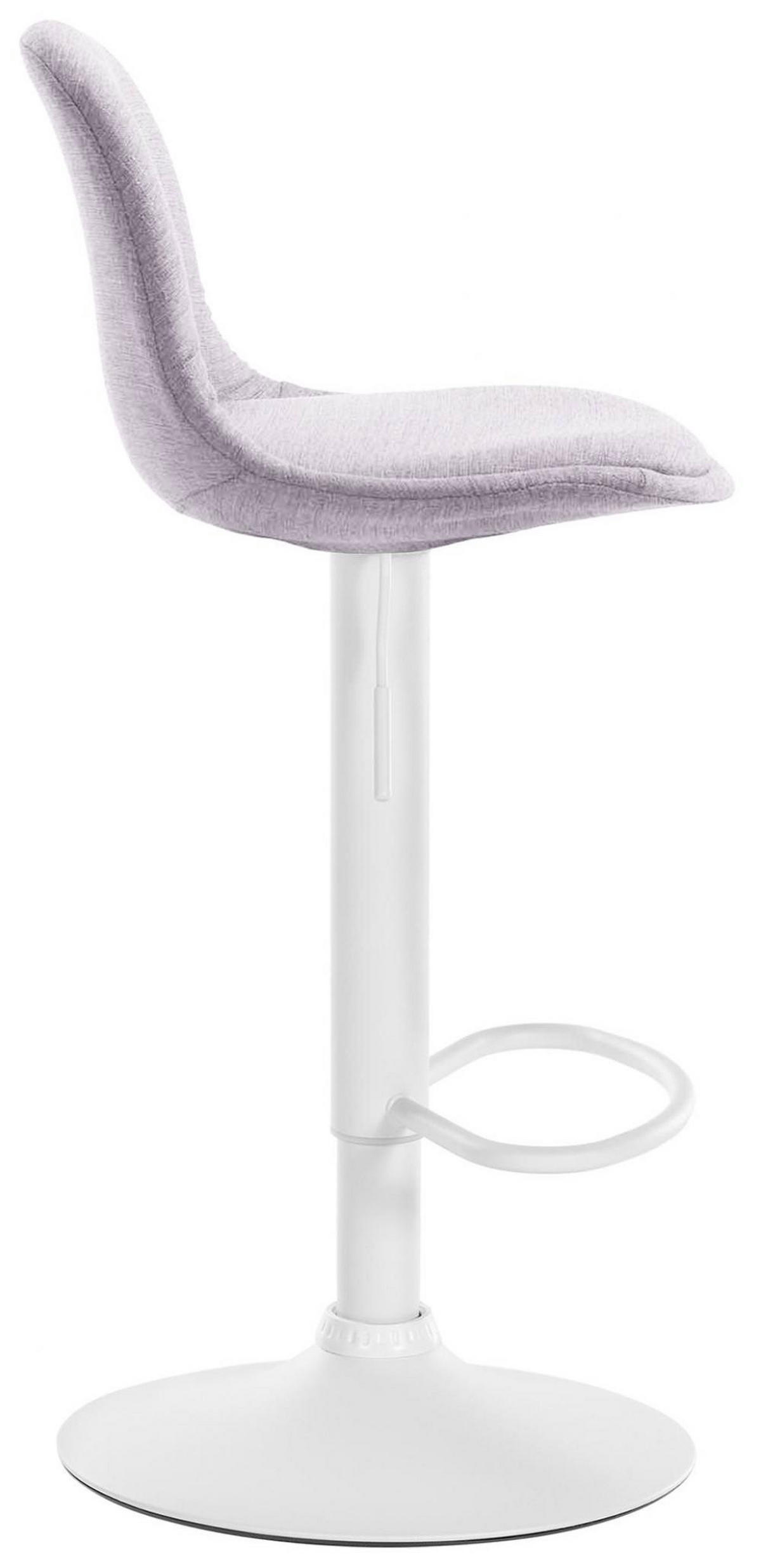 BARHOCKER Stoff grau - Weiß/Grau, Textil/Metall (39/82/43cm) - CLP
