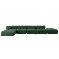 ECKSOFA modulares Sofa Kerru-L3 - 475x190x70 cm Grün Cord - Grün, Holzwerkstoff/Textil (475/190cm) - ALTDECOR