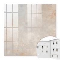SCHLÜSSELBOX Weiß 30x30 cm – Türöffnung nach rechts - Rustikale Eleganz - Beige, Metall (30/30/5cm) - TULUP