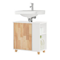 WASCHBECKENUNTERSCHRANK Weiß - Weiß, Holz/Holzwerkstoff (59/60/29cm) - SoBuy