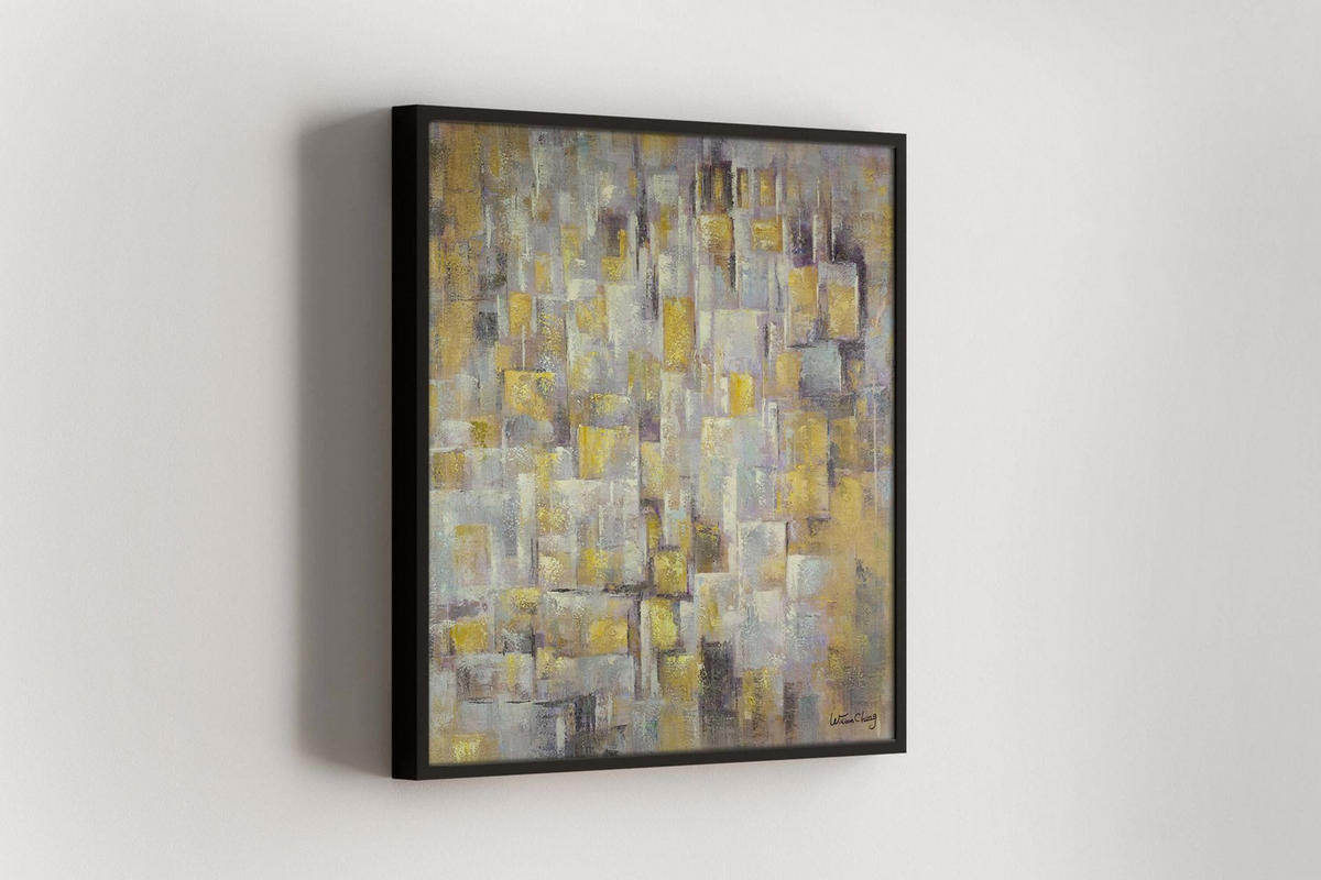 ACRYLBILD HANDGEMALT 80/80 cm - Gelb, Holz/Textil (80/80cm) - KUNSTLOFT