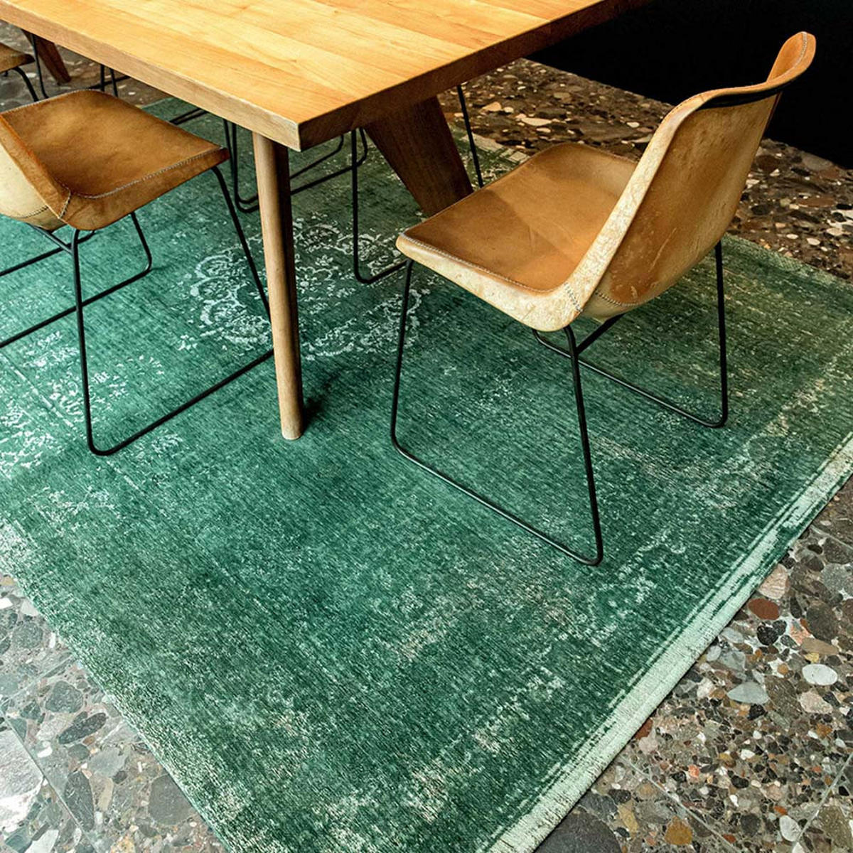 TEPPICH Majestic Forest Fading World Medallion 80/150 cm - Grün, Naturmaterialien/Textil (80/150cm) - Louis De Poortere