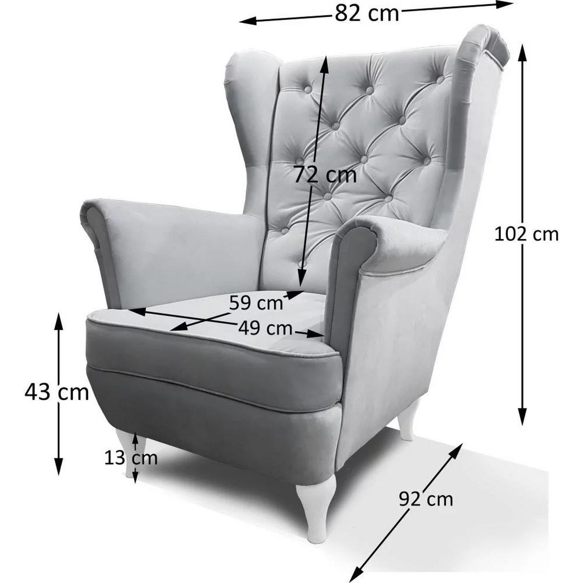 CHESTERFIELD-SESSEL Falco hellbraun mit Buche Holzbeinen - Hellbraun, Holz/Textil (82/102/92cm) - Beautysofa
