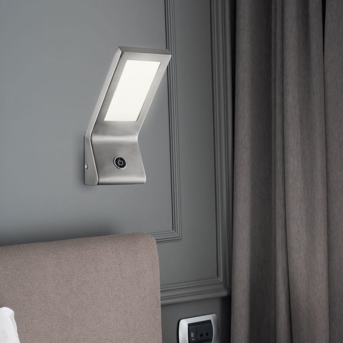 LED WANDLEUCHTE Tanja Silber Glas - Silberfarben, Glas (9/22/13cm) - Globo Lighting