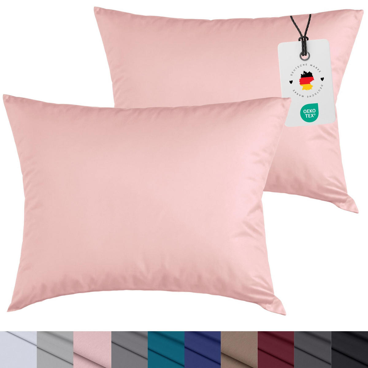 KISSENBEZUG 40x40 cm aus 100% Mikrofaser, Kissenhülle Rosa Einfarbig - Rosa, Textil (40/40cm) - Carpe Sonno