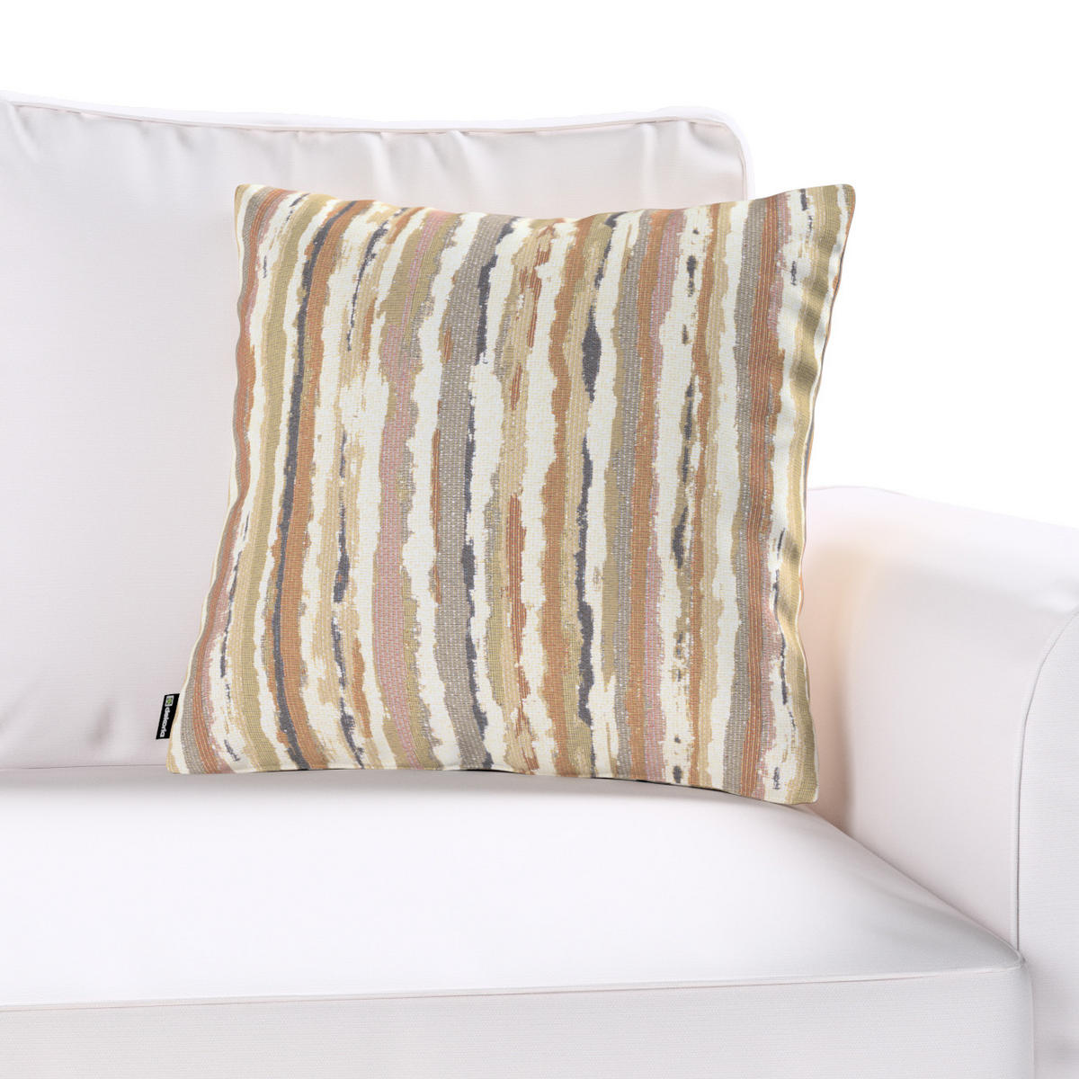 KISSENHÜLLE Cosy Home olive- creme, 43x43 cm - Multicolor/Creme, Textil (43/43cm) - Dekoria