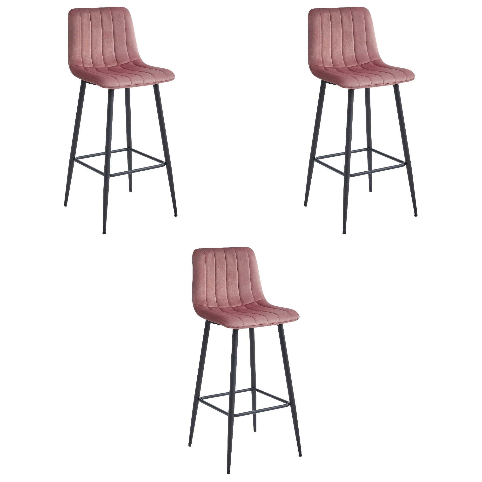 XXXLutz Barhocker Dunkelrosa 43x46x35 cm