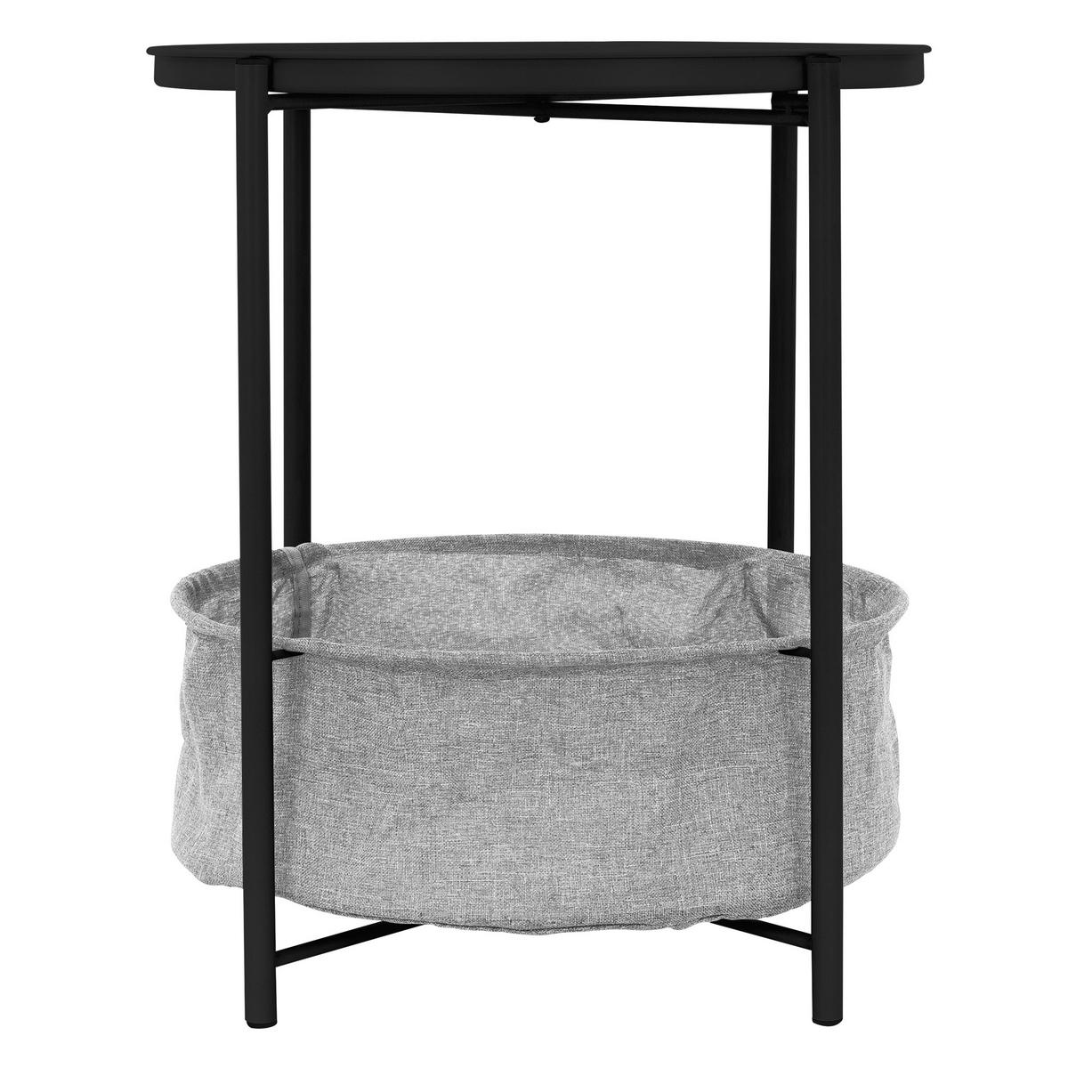 BEISTELLTISCH rund Schwarz Ø 46/51 cm - Schwarz, Metall (46/46/51cm) - ML-DESIGN