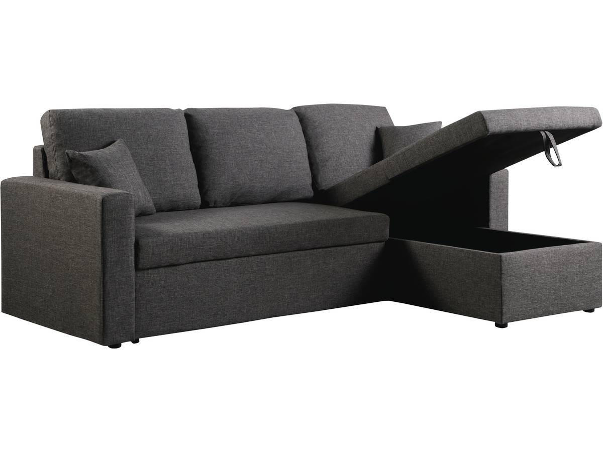 ECKSOFA alain Grau - Dunkelgrau, Textil (145/221cm) - Habitat Garten
