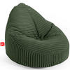 SITZSACK COSMO II aus Kordstoff, Dunkelgrün - Dunkelgrün, Textil (85/80/85cm) - KONSIMO®