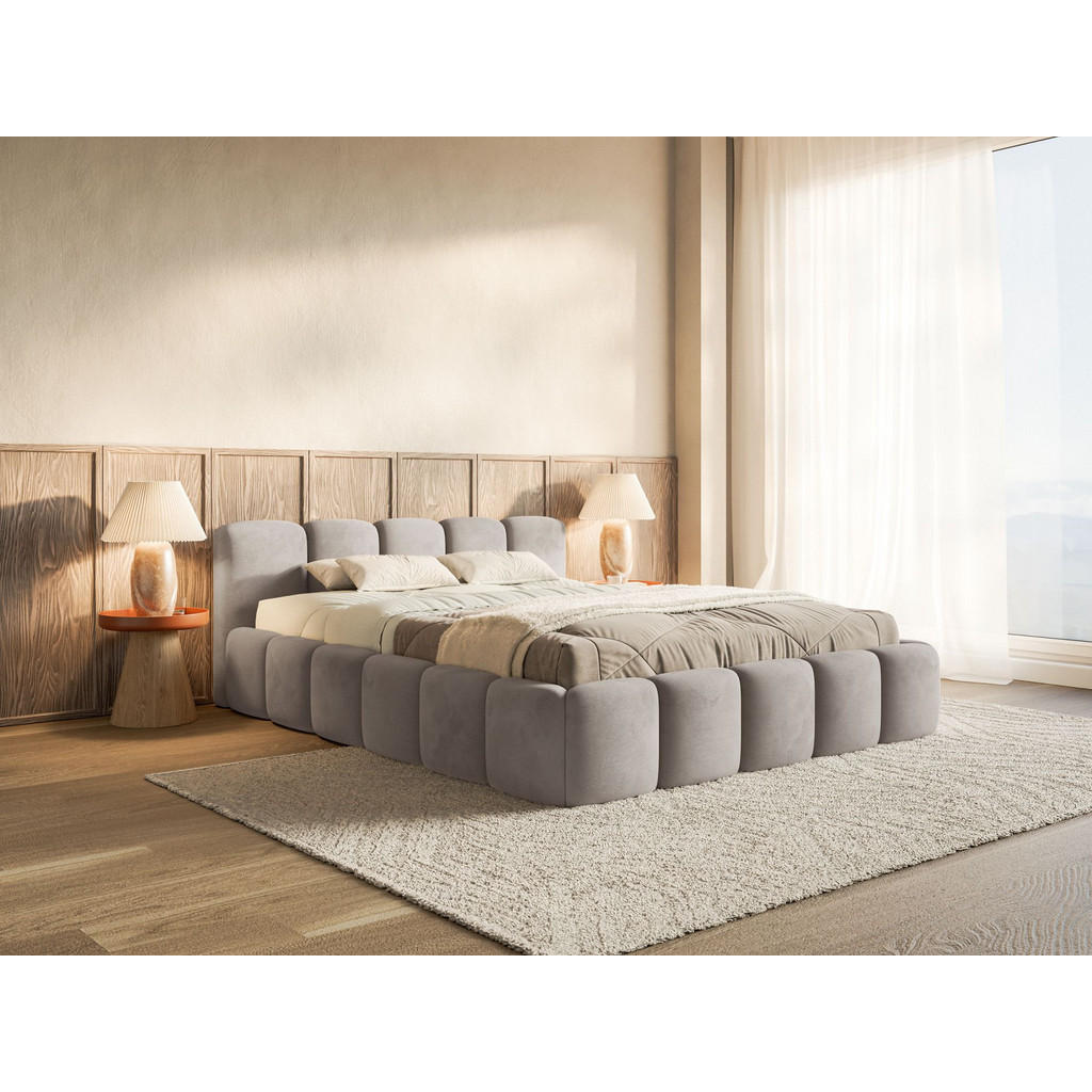 Thumbnail - Selsey Polsterbett, Hellgrau, Textil, 2-Sitzer, 140x200 cm, Schlafzimmer, Betten, Polsterbetten