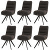 ESSZIMMERSTUHL Anthrazit 6er-Set - Anthrazit, Textil (48/92/68cm) - MCW