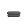 POUF Torino aus strukturiertem Stoff dunkelgrau - Dunkelgrau, Textil (80/41/80cm) - Micadoni