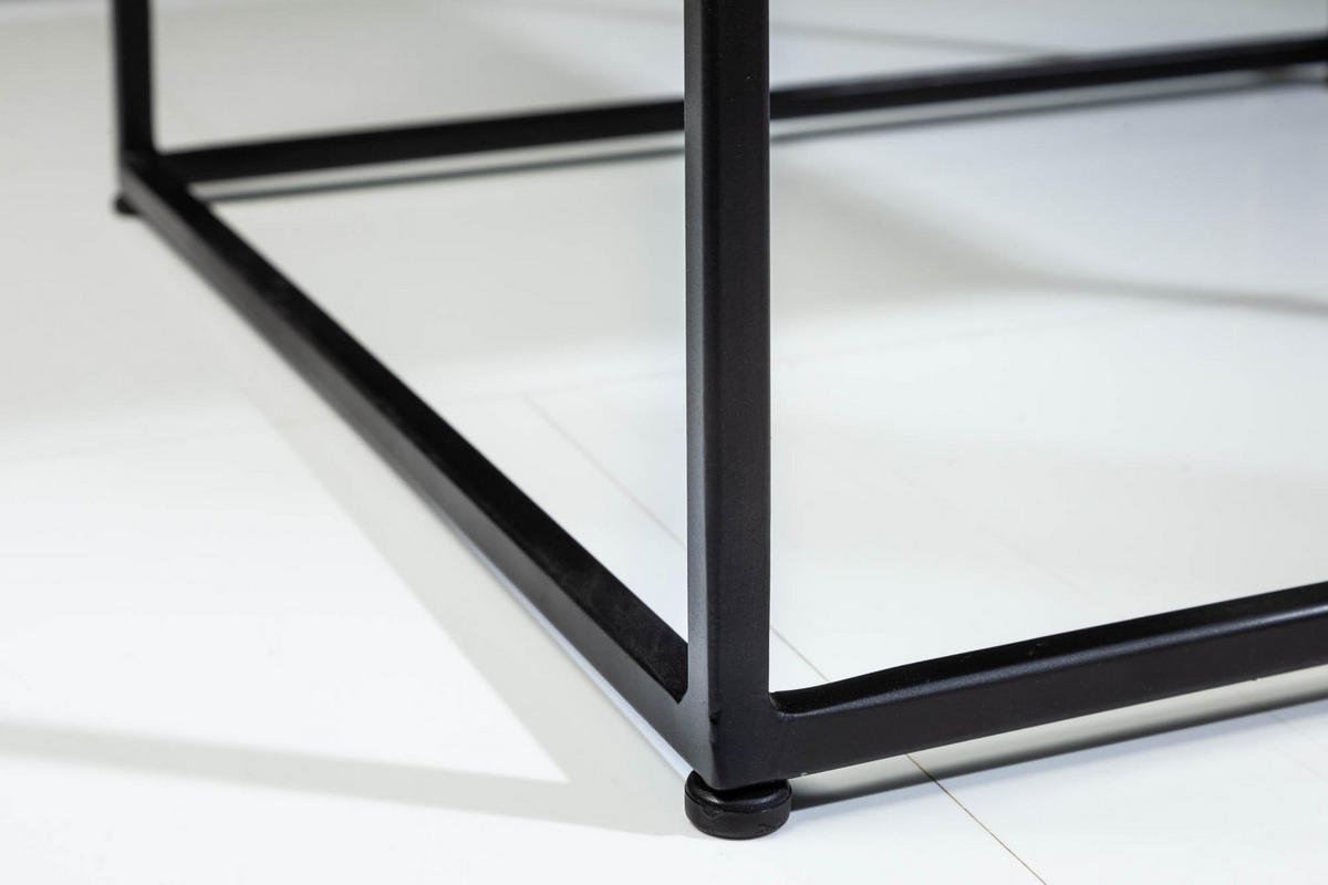COUCHTISCH ELEMENTS Stein Grau 50 cm - Schwarz/Grau, Stein/Metall (50/50/41cm) - riess-ambiente