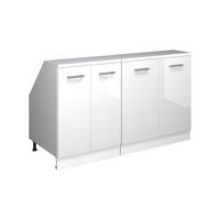SKRIŇOVÁ SÚPRAVA SO ŠIKMOU STRECHOU Rion Biely vysoký lesk 140 cm Súprava 2 korpusov skrine hĺbka 60 cm - biela/biela s vysokým leskom, kompozitné drevo (140/83.8/60cm) - Vicco