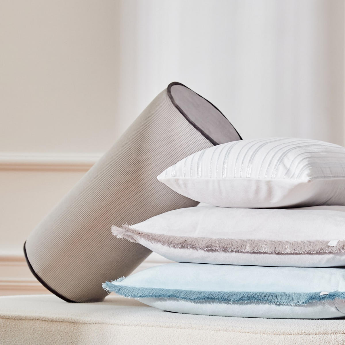 KISSENBEZUG Calama - Weiß, Textil (30/60cm) - home&you