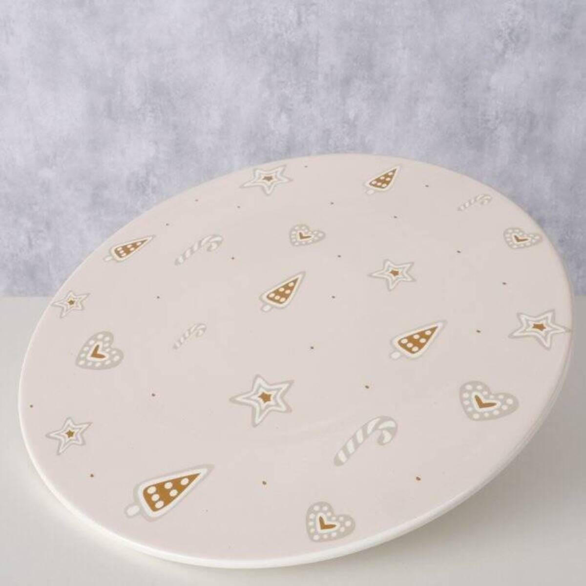 KUCHENTELLER Bakery Ø30 cm - Grau, Keramik (30/1/30cm) - Boltze Home