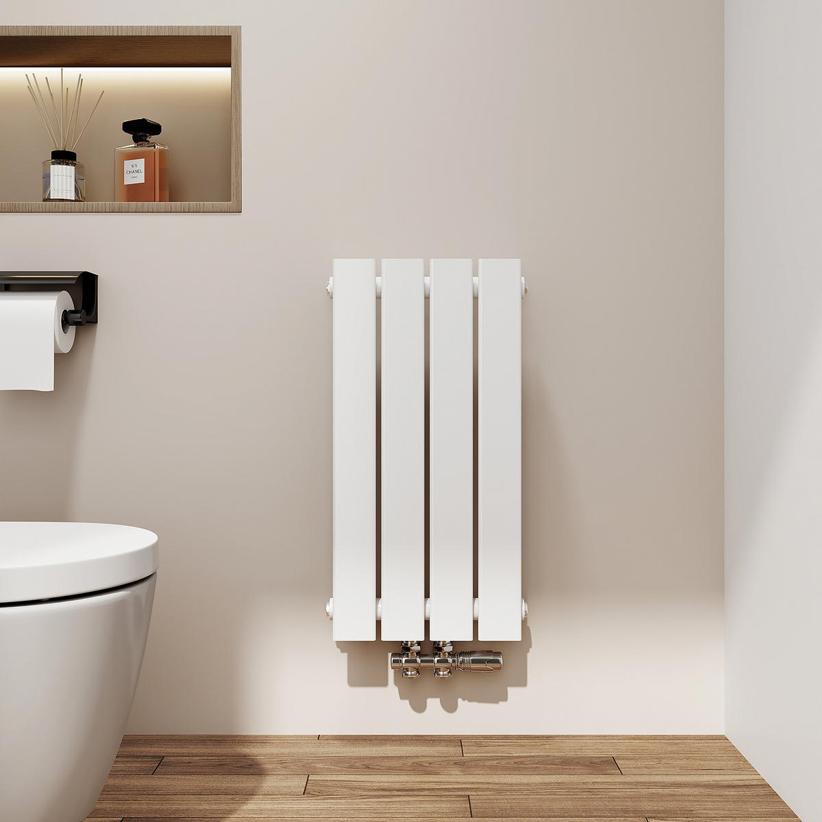 HEIZKÖRPER Flachheizkörper Weiß 60/30/3,9 cm - Weiß, Metall (30/60/3.9cm) - EMKE