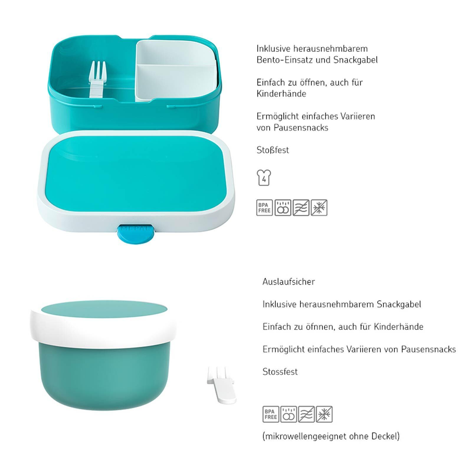 OBST- UND BENTOBOX PAW PATROL GIRLS Campus türkis-lila 300 & 750 ml - Türkis/Lila, Kunststoff (1/1/1cm) - Mepal