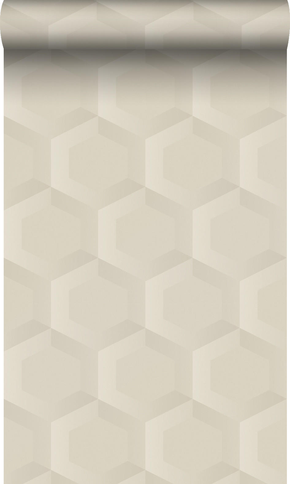 TAPETE 3D Wabenmuster 53 cm x 10.05 m - Weiß, Papier (53/1000cm) - Origin Wallcoverings