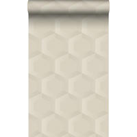 TAPETE 3D Wabenmuster 53 cm x 10.05 m - Weiß, Papier (53/1000cm) - Origin Wallcoverings