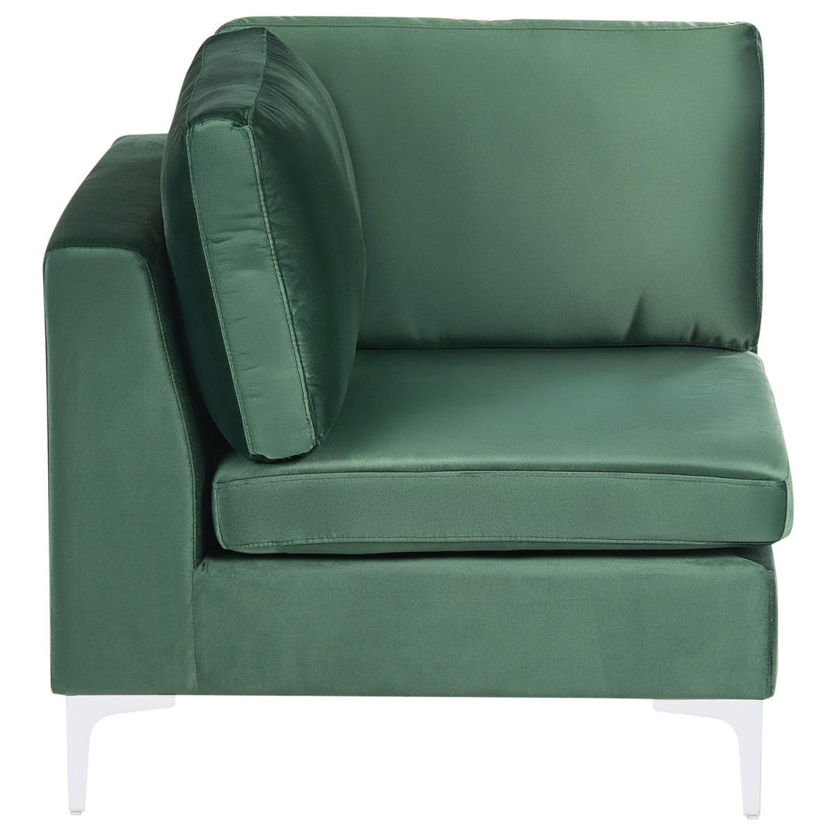 MODULÁRNÍ POHOVKA 6-místná Tvar U Zelená Sametová látka Evja - zelená barva, textil (300/84/150cm) - Beliani
