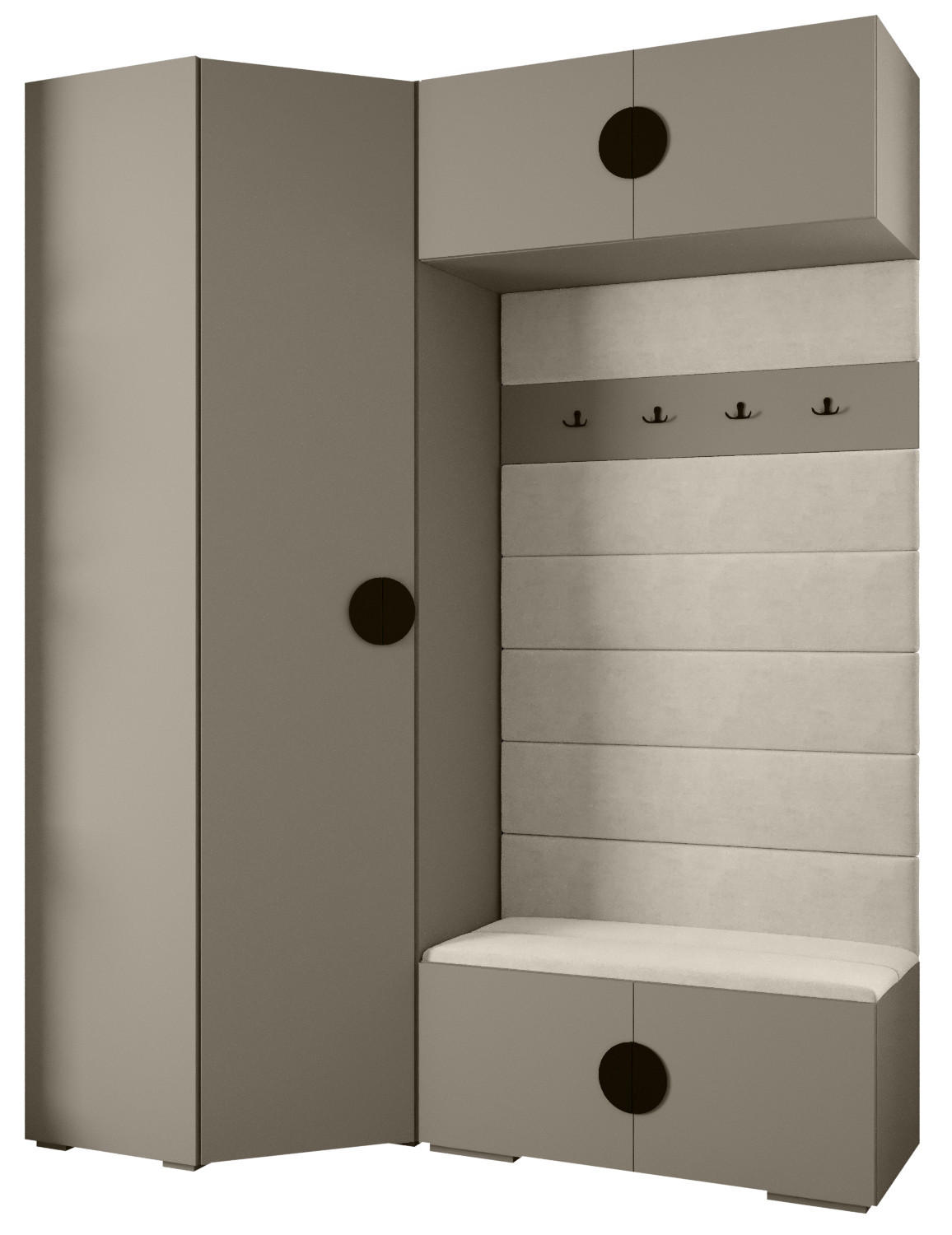 GARDEROBEN-SET 236,7/181,7/47 - Kaschmir/Beige, Holz/Metall (181.7/236.7/47cm) - Abiks Möbel