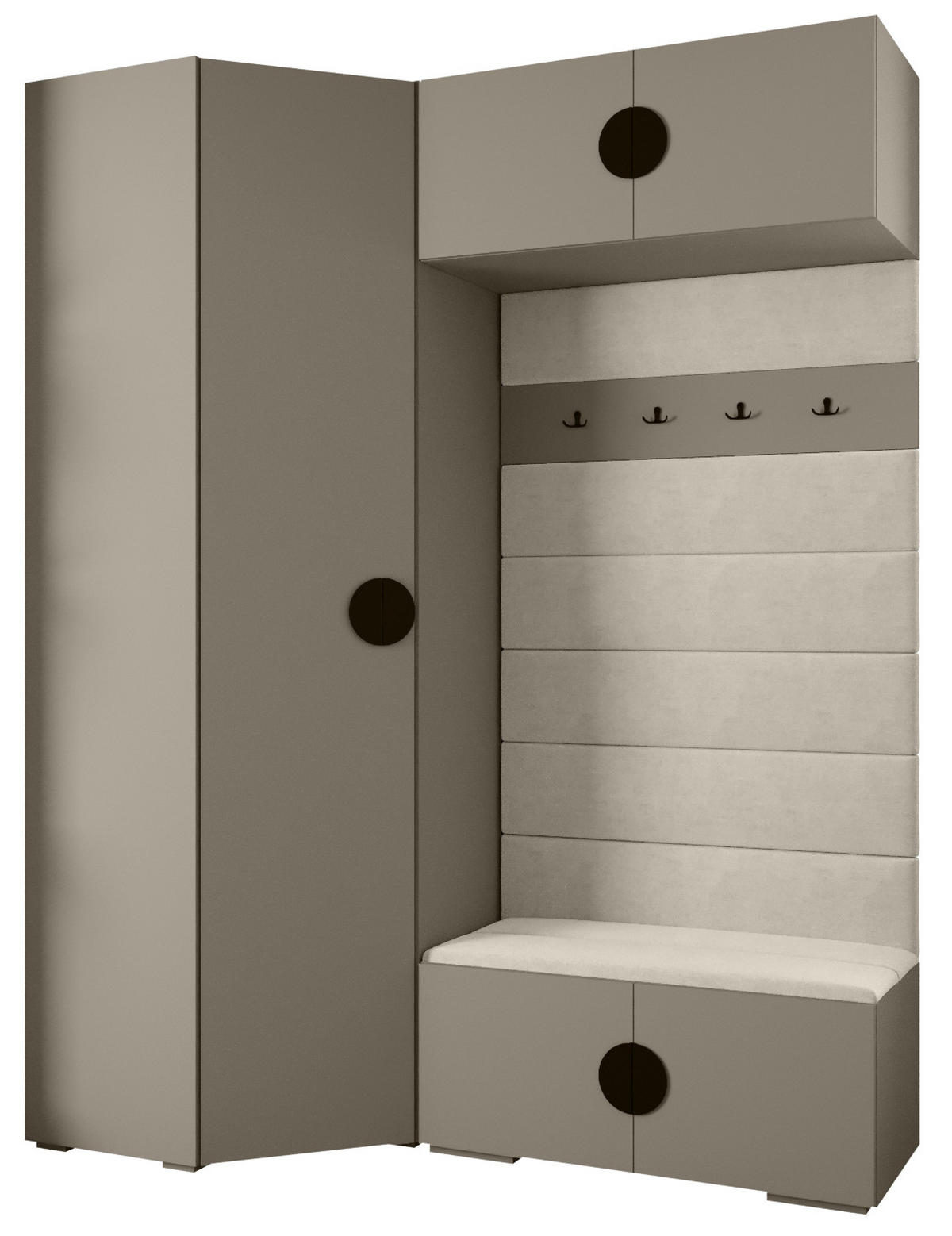 GARDEROBEN-SET 236,7/181,7/47 - Kaschmir/Beige, Holz/Metall (181.7/236.7/47cm) - Abiks Möbel