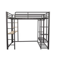 HOCHBETT 90/200 cm Schwarz - Schwarz, Metall - Raumix