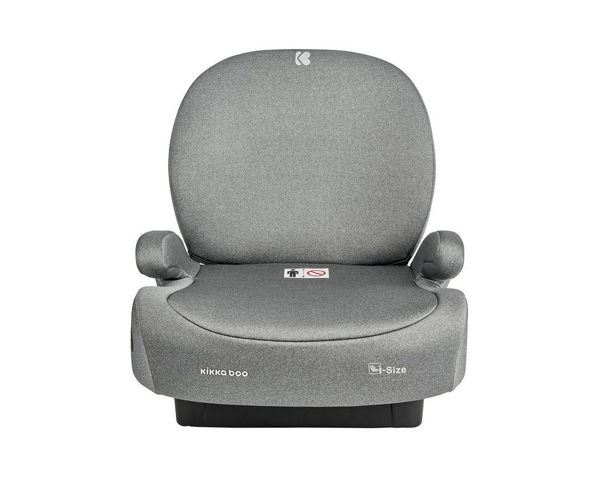 SITZERHÖHUNG i-Boost grau i-Size (125-150cm) ISOFIX Rückenlehne - Hellgrau, Kunststoff (44/36/41cm) - Kikka boo