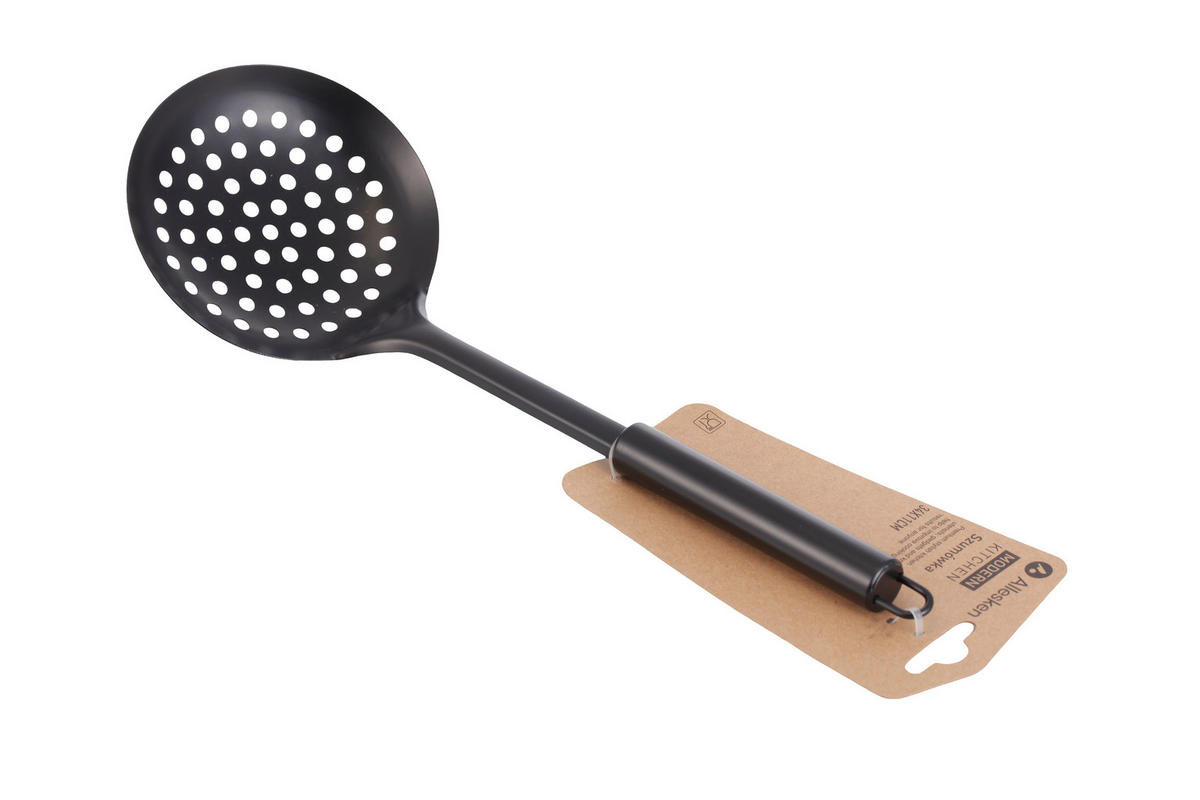 ABSEIHLÖFFEL Modern Kitchen Schwarz 34/11/2 cm Metall - Schwarz, Metall (34cm) - Mondex