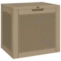 GARTENBOX Hellbraun 55,5x43x53 cm Polypropylen - Braun, Kunststoff (43/53/55.5cm) - furnicato