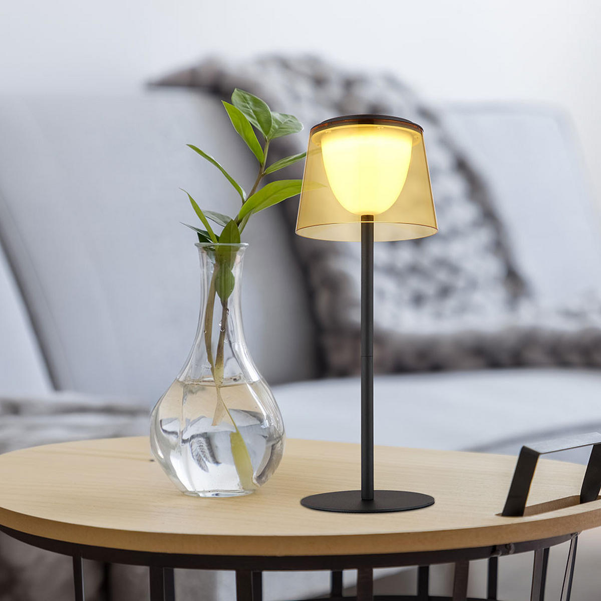 LED TISCHLEUCHTE Mariam Gelb - Gelb, Metall (13/13/34cm) - Globo Lighting