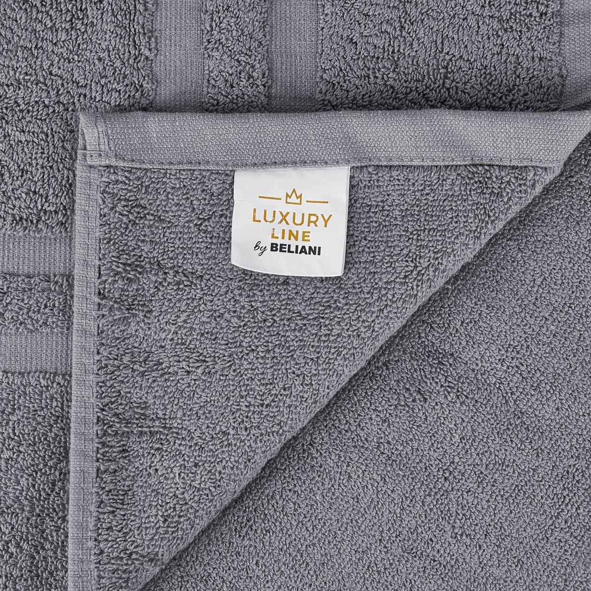 BADEHANDTUCH 11-teiligGrau Areora - Grau, Textil (100/150cm) - Beliani