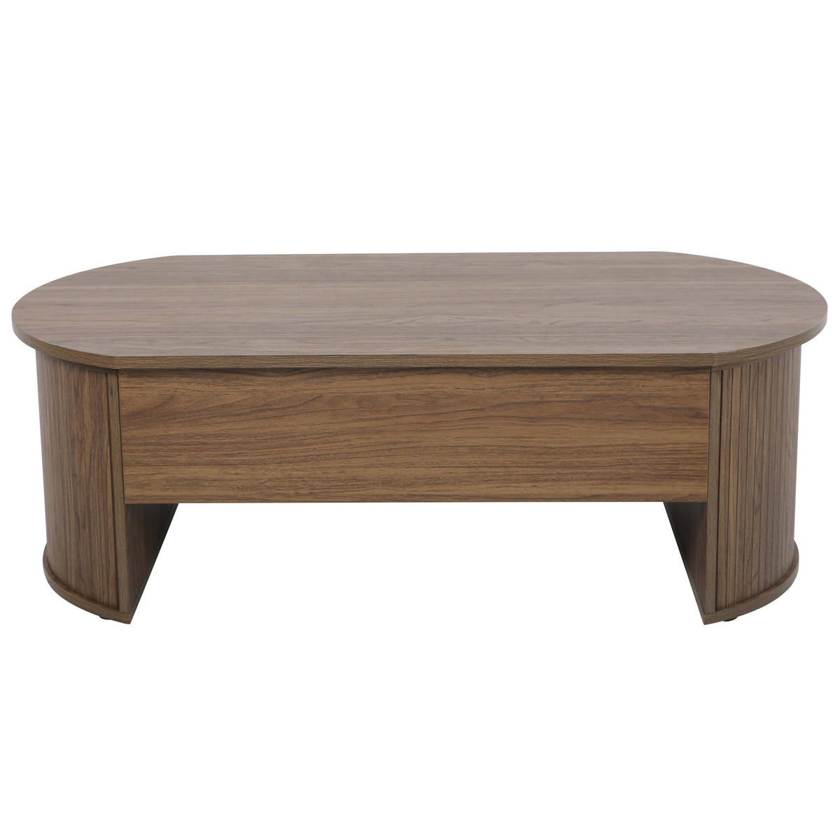 COUCHTISCH, dunkles Holzeffekt - Braun, Holz (120/60/41cm) - Oviala