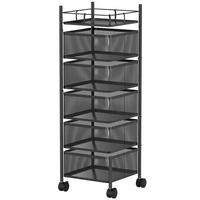 KÜCHENWAGEN Metall Schwarz - Schwarz, Metall (27.5/92.5/27.5cm) - HOMCOM