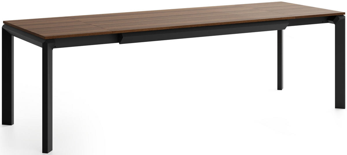ESSTISCH Elan rechteckig ausziehbar verlängerbar mit Schwarzen Metallbeinen, Walnuss Braun 180-270/90/76 cm - Walnussfarben/Schwarz, Holzwerkstoff/Metall (90/270/76cm) - WFL GROUP