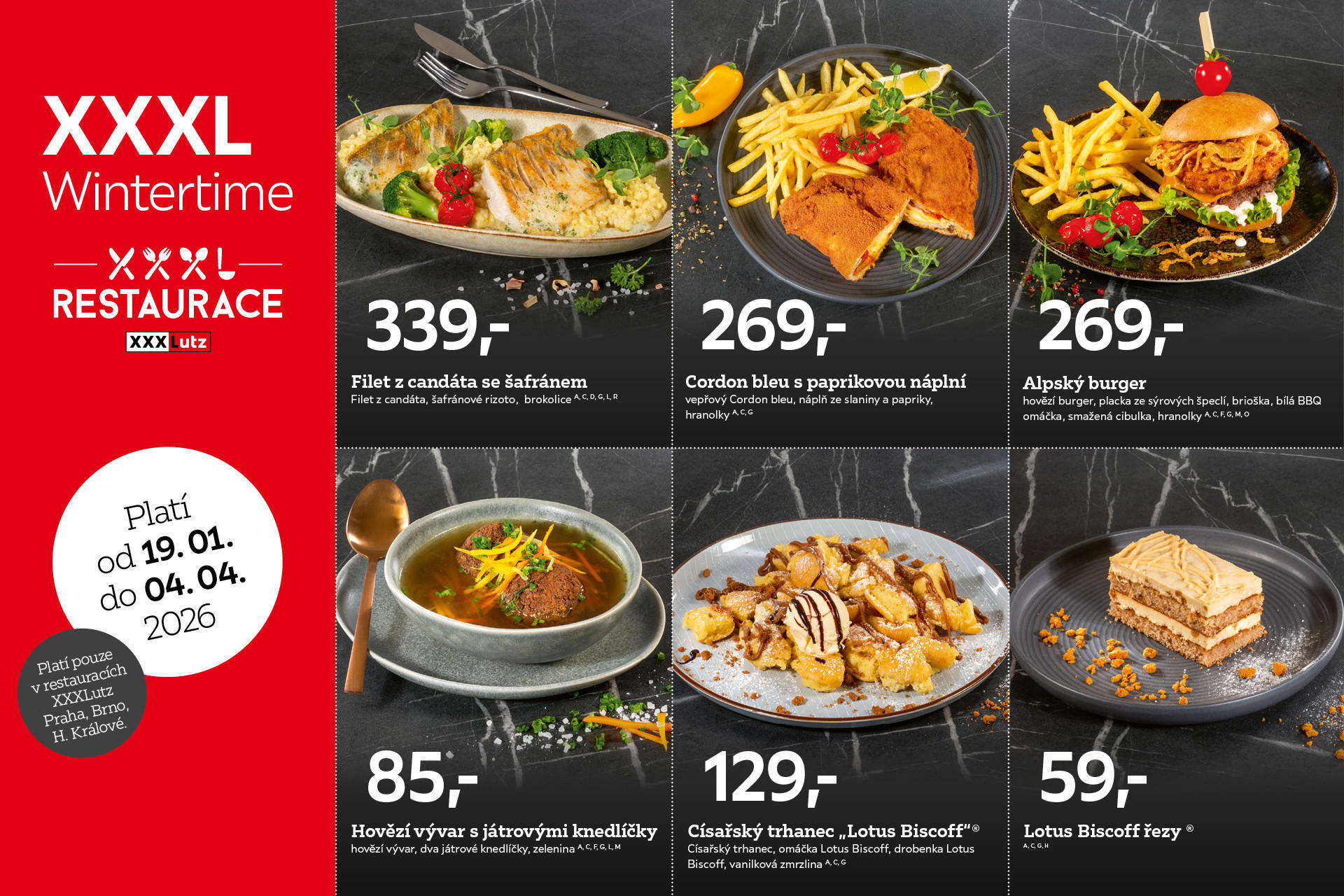 XXXL restaurace - vybrané jídla za speciální cenu